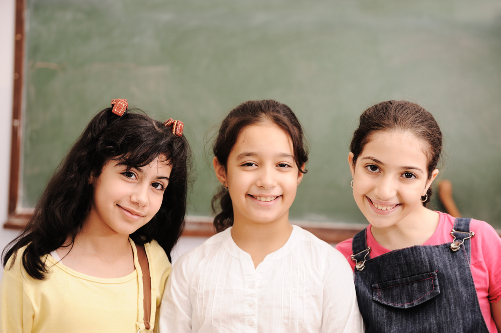 Children at school classroom